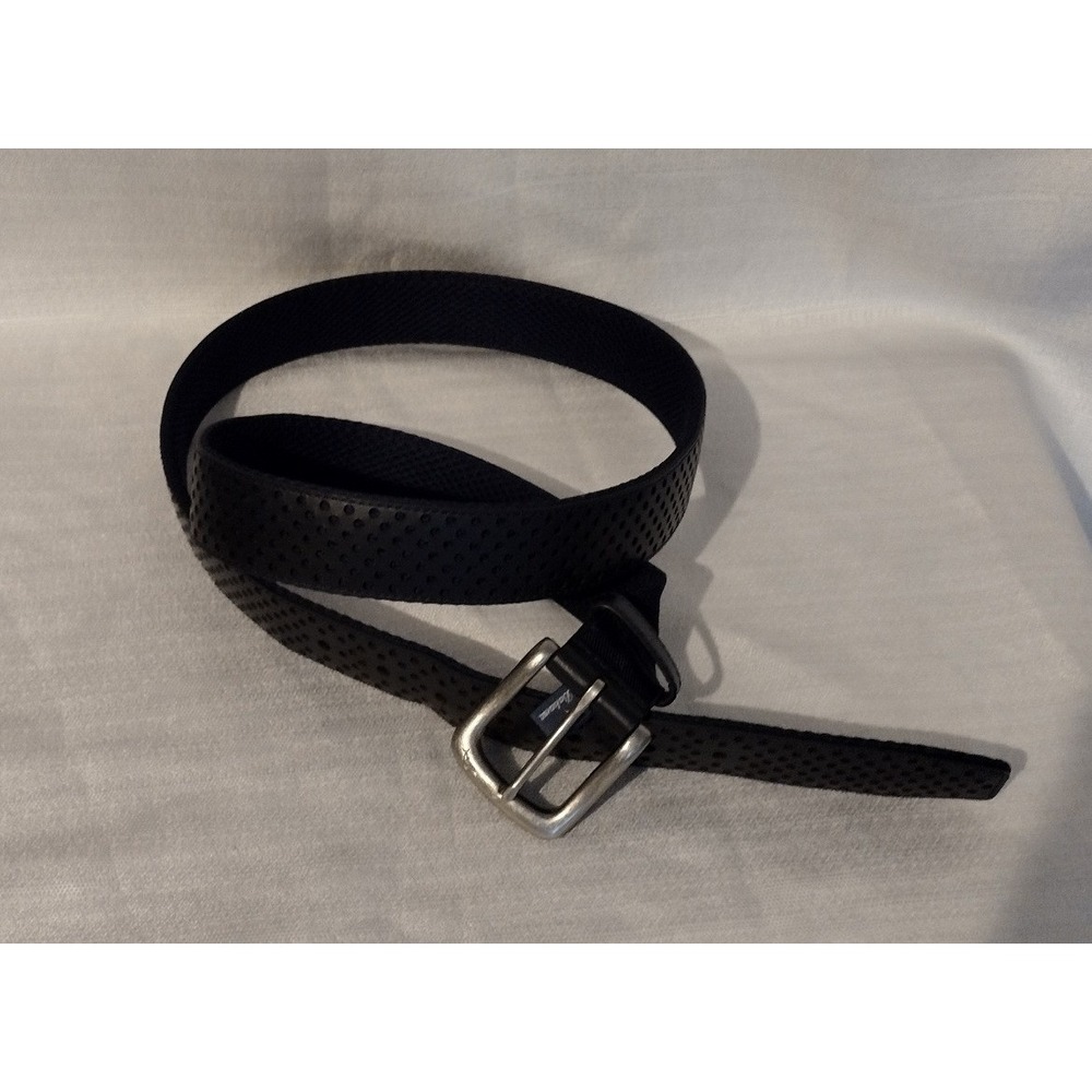 Tommy Bahama Men's Belt Size 49/50 Blue Leather Woven Stretch Casual